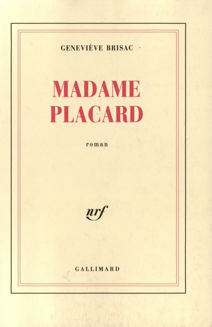 Couverture du livre « MADAME PLACARD » de Genevieve Brisac, librairie Les Contes Infusés à Corte