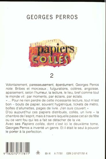 Quatrième de couverture de « PAPIERS COLLES - VOL02 »