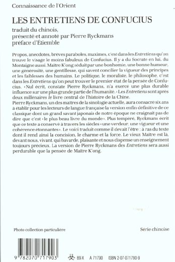 Quatrième de couverture de « LES ENTRETIENS »