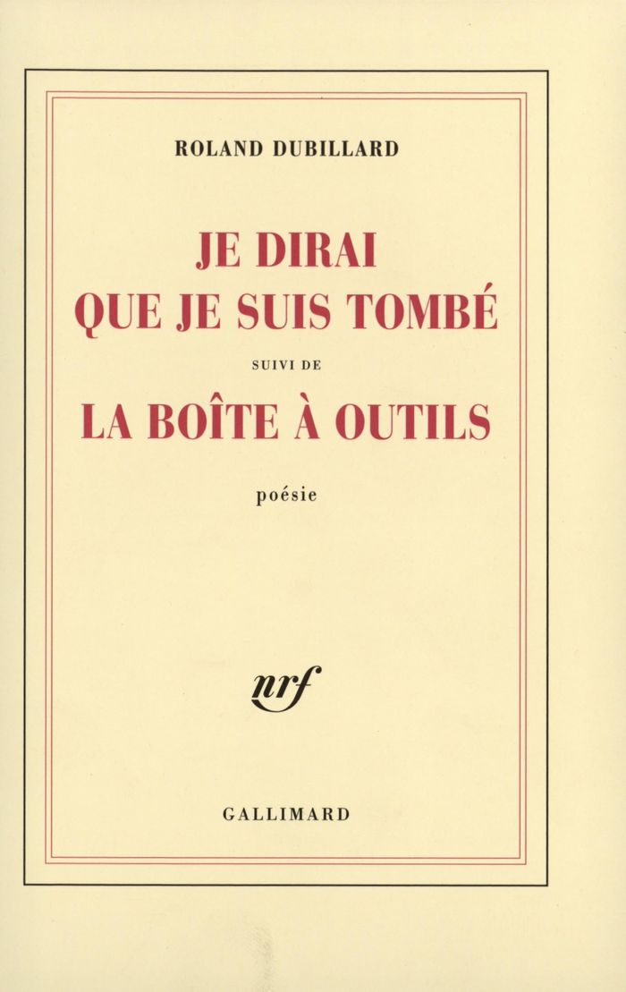 Couverture du livre « JE DIRAI QUE JE SUIS TOMBE/LA BOITE A OUTILS », librairie Les Contes Infusés à Corte