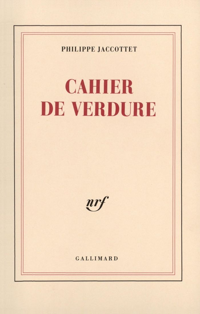 Couverture du livre « CAHIER DE VERDURE », librairie Les Contes Infusés à Corte