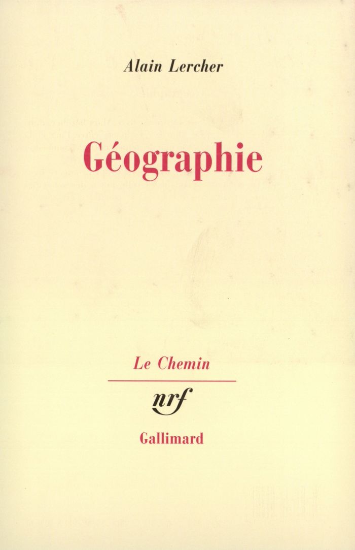 Couverture du livre « GEOGRAPHIE » de Alain Lercher, librairie Les Contes Infusés à Corte