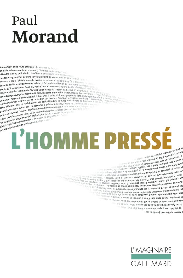 Couverture du livre « L'HOMME PRESSE » de Paul Morand, librairie Les Contes Infusés à Corte