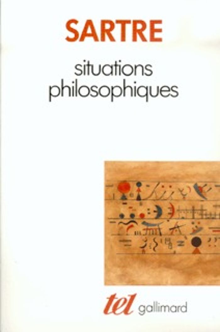Couverture du livre « SITUATIONS PHILOSOPHIQUES » de Jean-Paul Sartre, librairie Les Contes Infusés à Corte