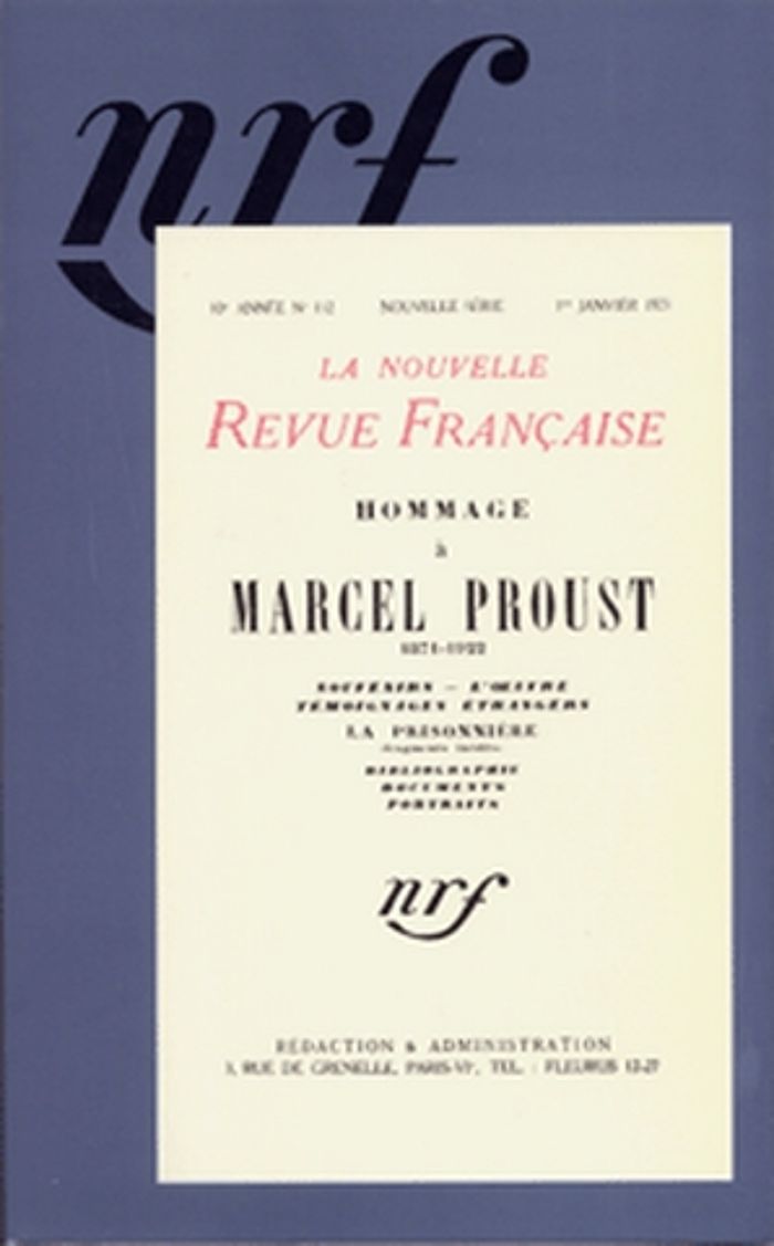 Couverture du livre « HOMMAGE A MARCEL PROUST - (1871-1922) », librairie Les Contes Infusés à Corte