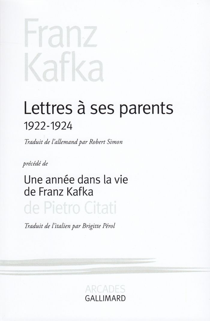 Couverture du livre « LETTRES A SES PARENTS - (1922-1924) », librairie Les Contes Infusés à Corte