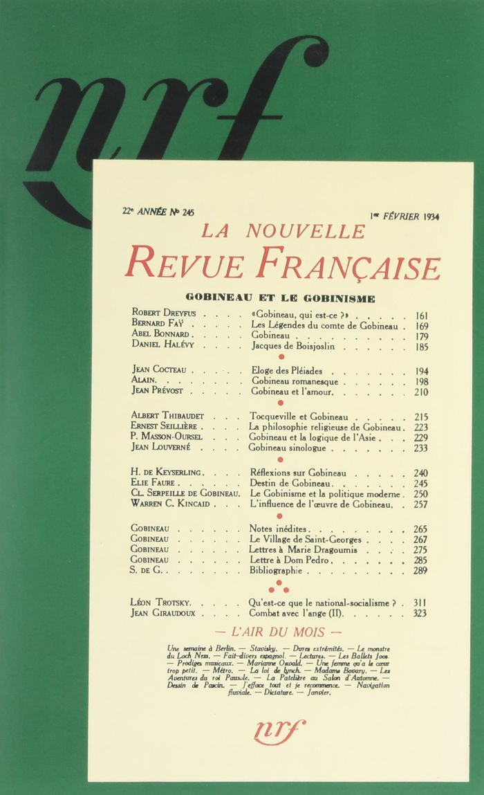 Couverture du livre « GOBINEAU ET LE GOBINISME » de Collectif, librairie Les Contes Infusés à Corte