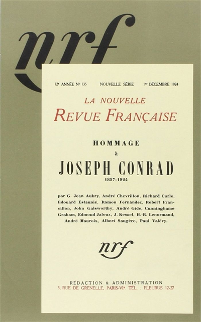 Couverture du livre « HOMMAGE A JOSEPH CONRAD - (1857-1924) » de Collectif, librairie Les Contes Infusés à Corte