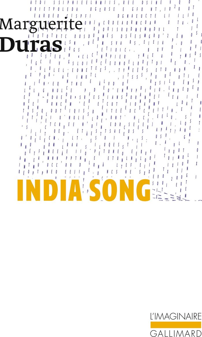 Couverture du livre « INDIA SONG - TEXTE THEATRE FILM » de Marguerite Duras, librairie Les Contes Infusés à Corte