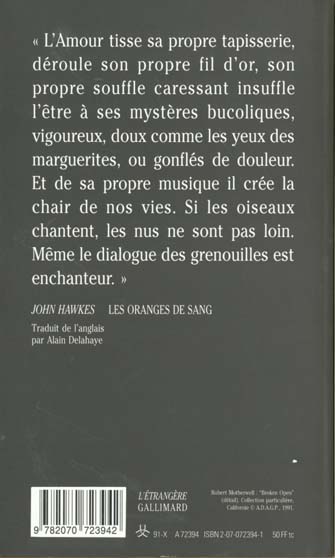 Quatrième de couverture de « LES ORANGES DE SANG »