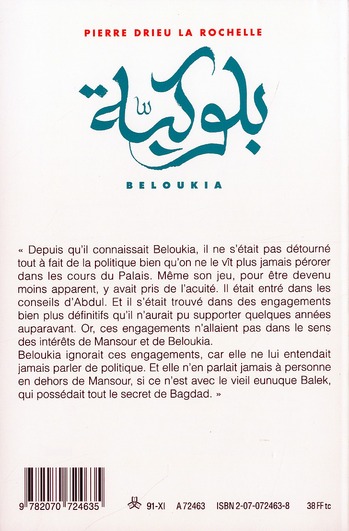 Quatrième de couverture de « BELOUKIA »