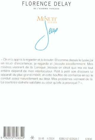 Quatrième de couverture de « MINUIT SUR LES JEUX »