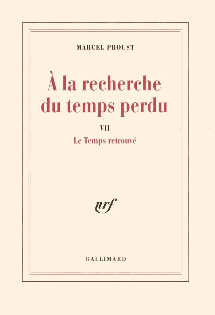 Couverture du livre « A LA RECHERCHE DU TEMPS PERDU - VII - LE TEMPS RETROUVE » de Marcel Proust, librairie Les Contes Infusés à Corte