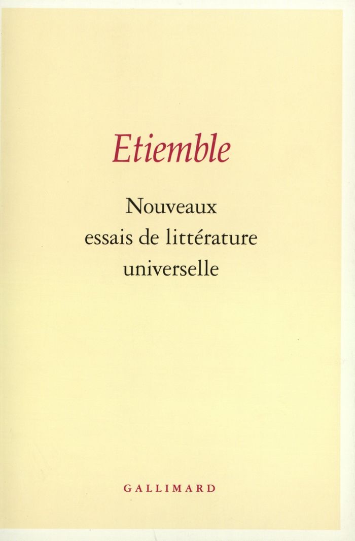 Couverture du livre « NOUVEAUX ESSAIS DE LITTERATURE UNIVERSELLE », librairie Les Contes Infusés à Corte