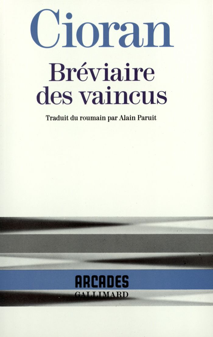 Couverture du livre « BREVIAIRE DES VAINCUS » de Cioran, librairie Les Contes Infusés à Corte