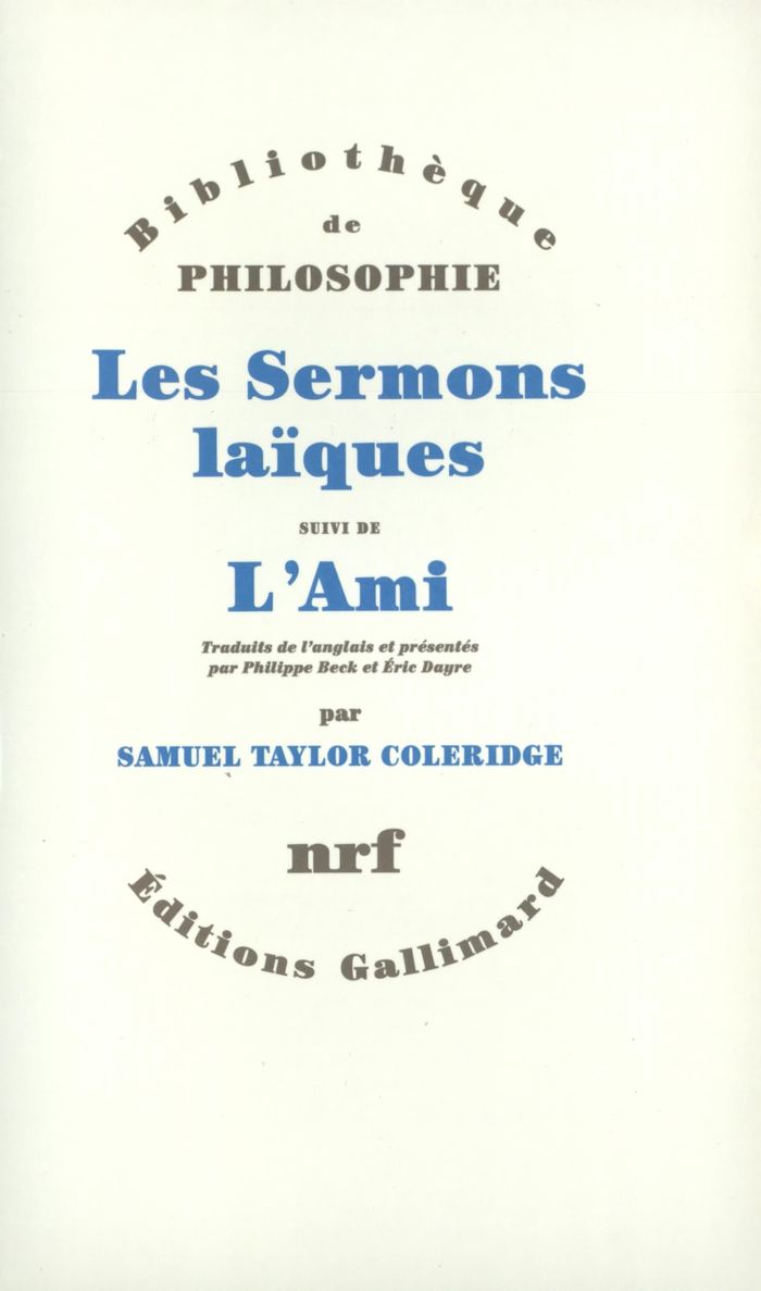 Couverture du livre « LES SERMONS LAIQUES 1816-1817/AMI 1818 - (1816-1817) » de Coleridge S T., librairie Les Contes Infusés à Corte