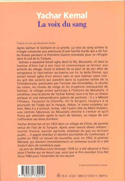Quatrième de couverture de « SALMAN LE SOLITAIRE - III - LA VOIX DU SANG »