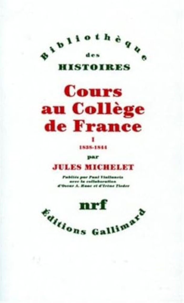 Couverture du livre « COURS AU COLLEGE DE FRANCE (1838-1851) - VOL01 - 1838-1844 », librairie Les Contes Infusés à Corte