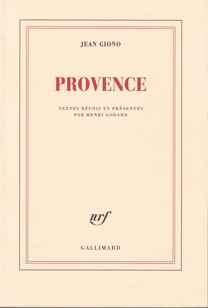 Couverture du livre « PROVENCE » de Jean Giono, librairie Les Contes Infusés à Corte