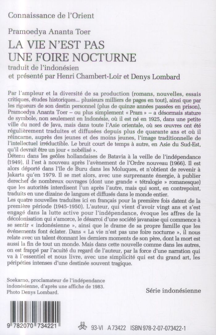 Quatrième de couverture de « LA VIE N'EST PAS UNE FOIRE NOCTURNE »