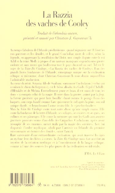 Quatrième de couverture de « LA RAZZIA DES VACHES DE COOLEY »