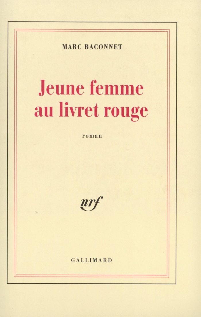 Couverture du livre « JEUNE FEMME AU LIVRET ROUGE » de Marc Baconnet, librairie Les Contes Infusés à Corte
