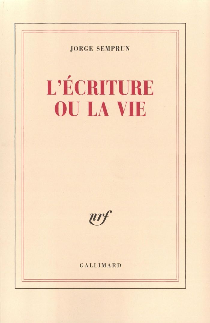 Couverture du livre « L'ECRITURE OU LA VIE » de Jorge Semprun, librairie Les Contes Infusés à Corte