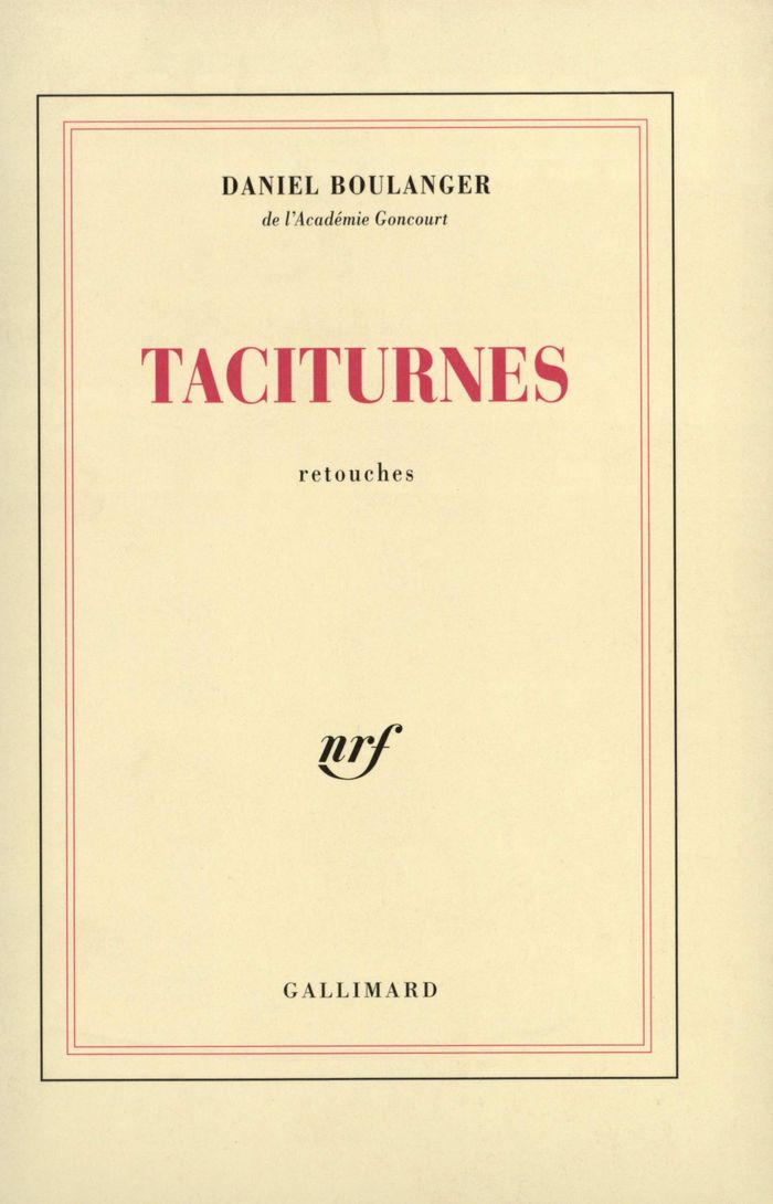Couverture du livre « TACITURNES - RETOUCHES », librairie Les Contes Infusés à Corte