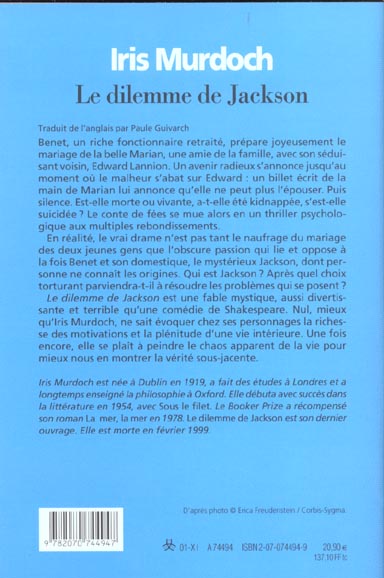 Quatrième de couverture de « LE DILEMME DE JACKSON »