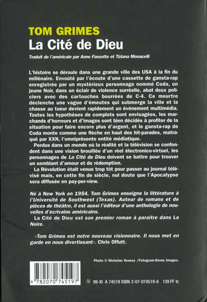Quatrième de couverture de « LA CITE DE DIEU »