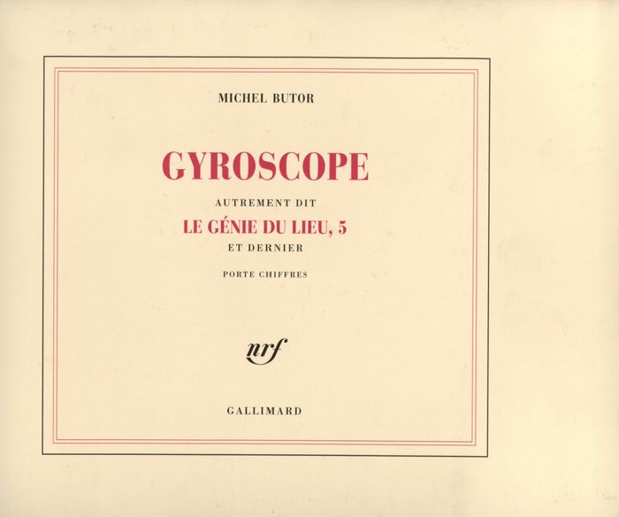 Couverture du livre « LE GENIE DU LIEU - V ET DERNIER - GYROSCOPE - PORTE CHIFFRES - ENTREE LETTRES », librairie Les Contes Infusés à Corte