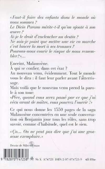 Quatrième de couverture de « MONSIEUR MALAUSSENE AU THEATRE »