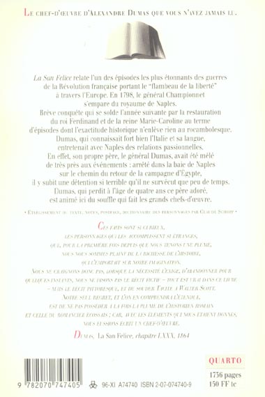 Quatrième de couverture de « LA SAN FELICE »