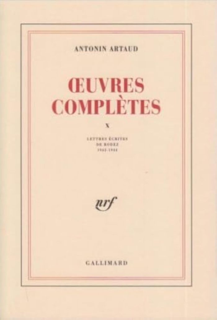 Couverture du livre « OEUVRES COMPLETES - VOL10 » de Antonin Artaud, librairie Les Contes Infusés à Corte