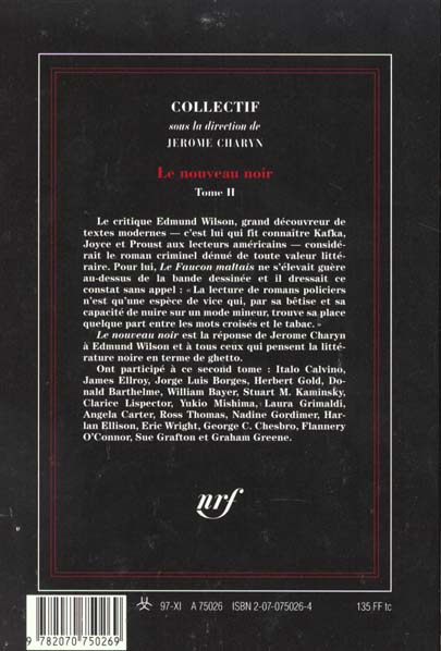 Quatrième de couverture de « LE NOUVEAU NOIR - VOL02 »