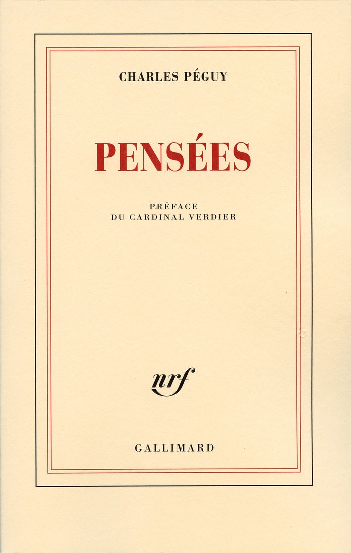 Couverture du livre « PENSEES » de Charles Peguy, librairie Les Contes Infusés à Corte