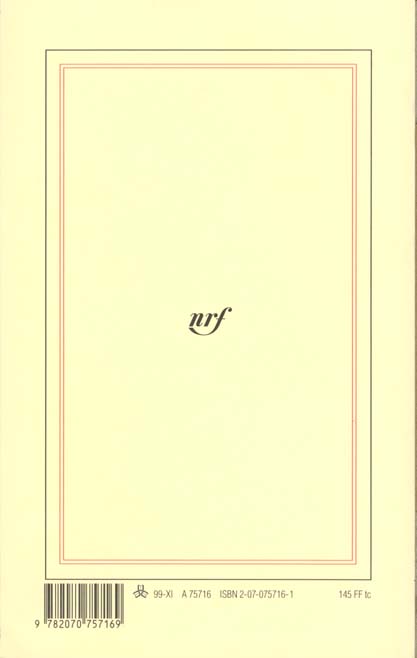Quatrième de couverture de « NOUVELLES »