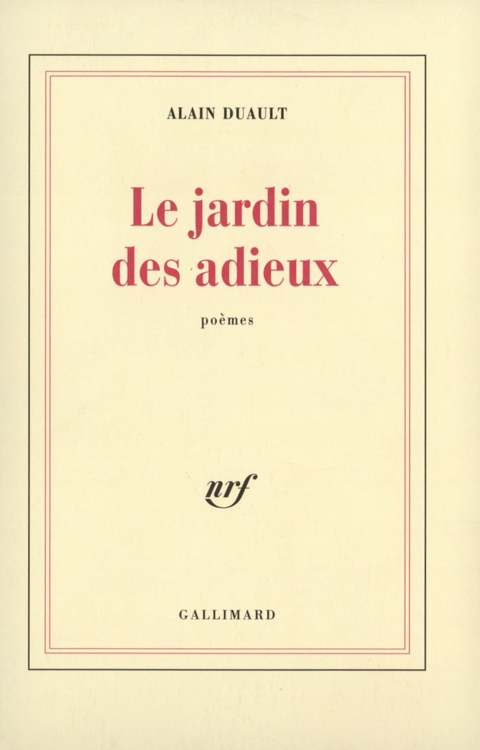 Couverture du livre « LE JARDIN DES ADIEUX » de Alain Duault, librairie Les Contes Infusés à Corte