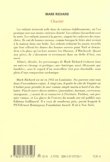 Quatrième de couverture de « CHARITE »