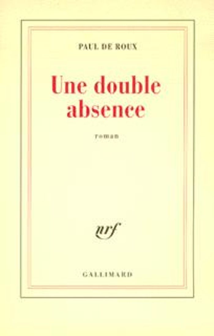 Couverture du livre « UNE DOUBLE ABSENCE », librairie Les Contes Infusés à Corte