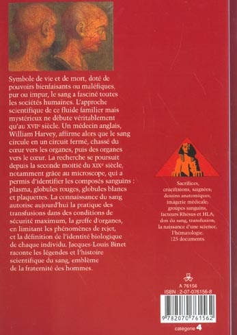 Quatrième de couverture de « LE SANG ET LES HOMMES »