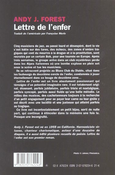 Quatrième de couverture de « LETTRE DE L'ENFER »