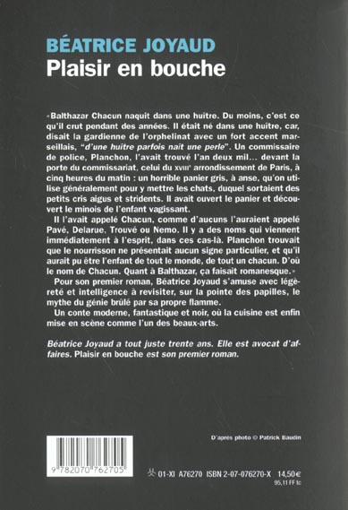 Quatrième de couverture de « PLAISIR EN BOUCHE »