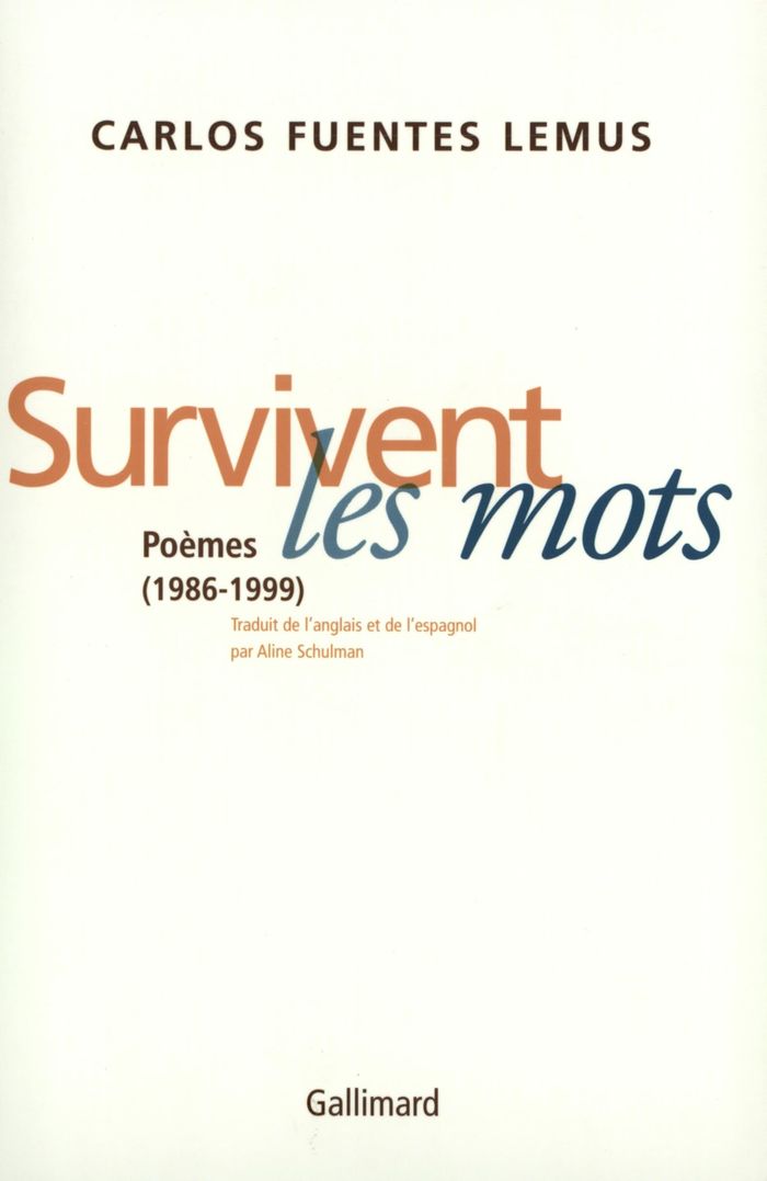 Couverture du livre « SURVIVENT LES MOTS - POEMES 1986-1999 », librairie Les Contes Infusés à Corte