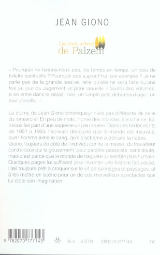 Quatrième de couverture de « Les trois arbres de Palzem »