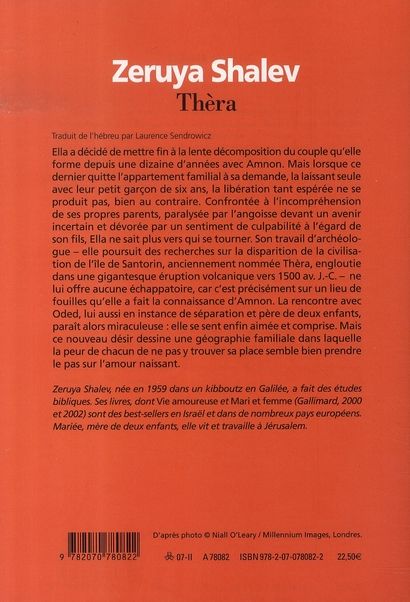 Quatrième de couverture de « Thèra : roman »