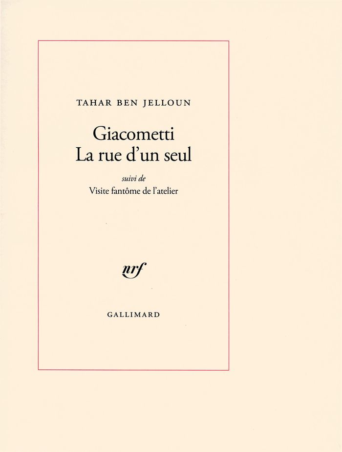 Couverture du livre « GIACOMETTI LA RUE D'UN SEUL/VISITE FANTOME DE L'ATELIER », librairie Les Contes Infusés à Corte