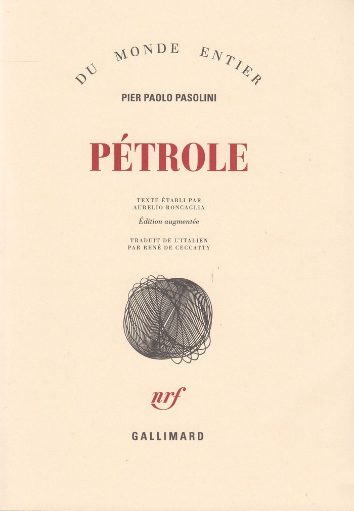 Couverture du livre « PETROLE » de Pasolini Pier Paolo, librairie Les Contes Infusés à Corte