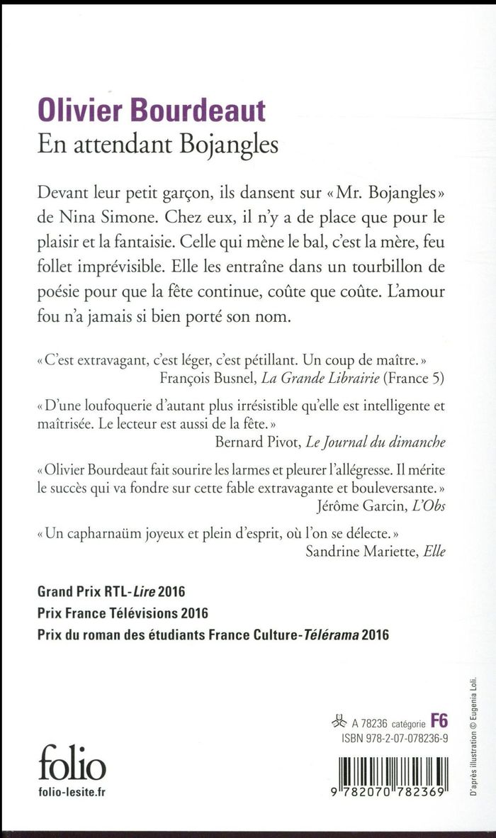 Quatrième de couverture de « EN ATTENDANT BOJANGLES »