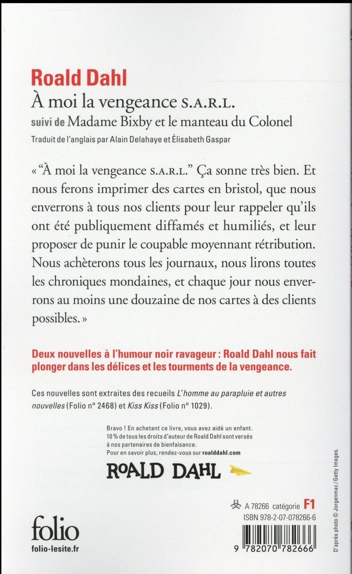 Quatrième de couverture de « À moi la vengeance SARL »